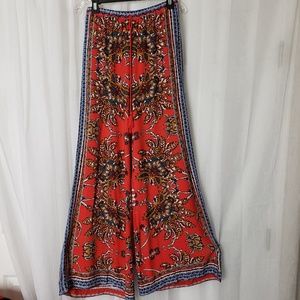 Flying Tomato Wide Leg Boho Pants Red Size Medium